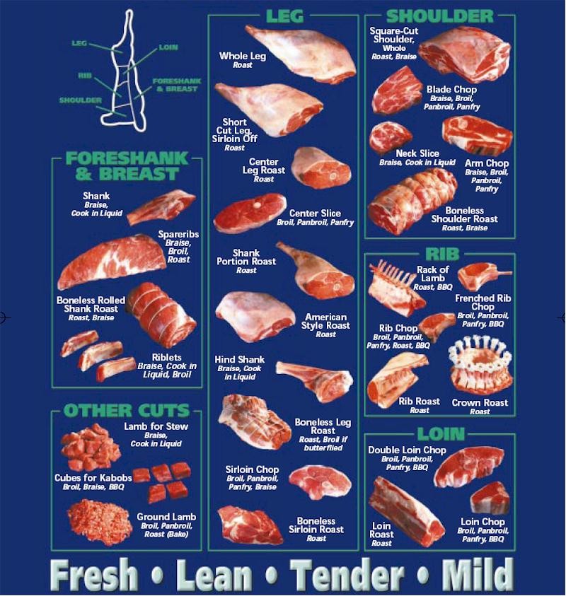 lamb meat cuts chart